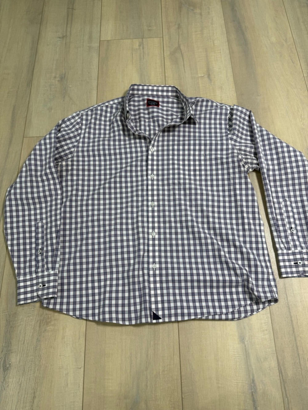UNTUCKit Men's Dusty Lavender and White Check Dress Shirt